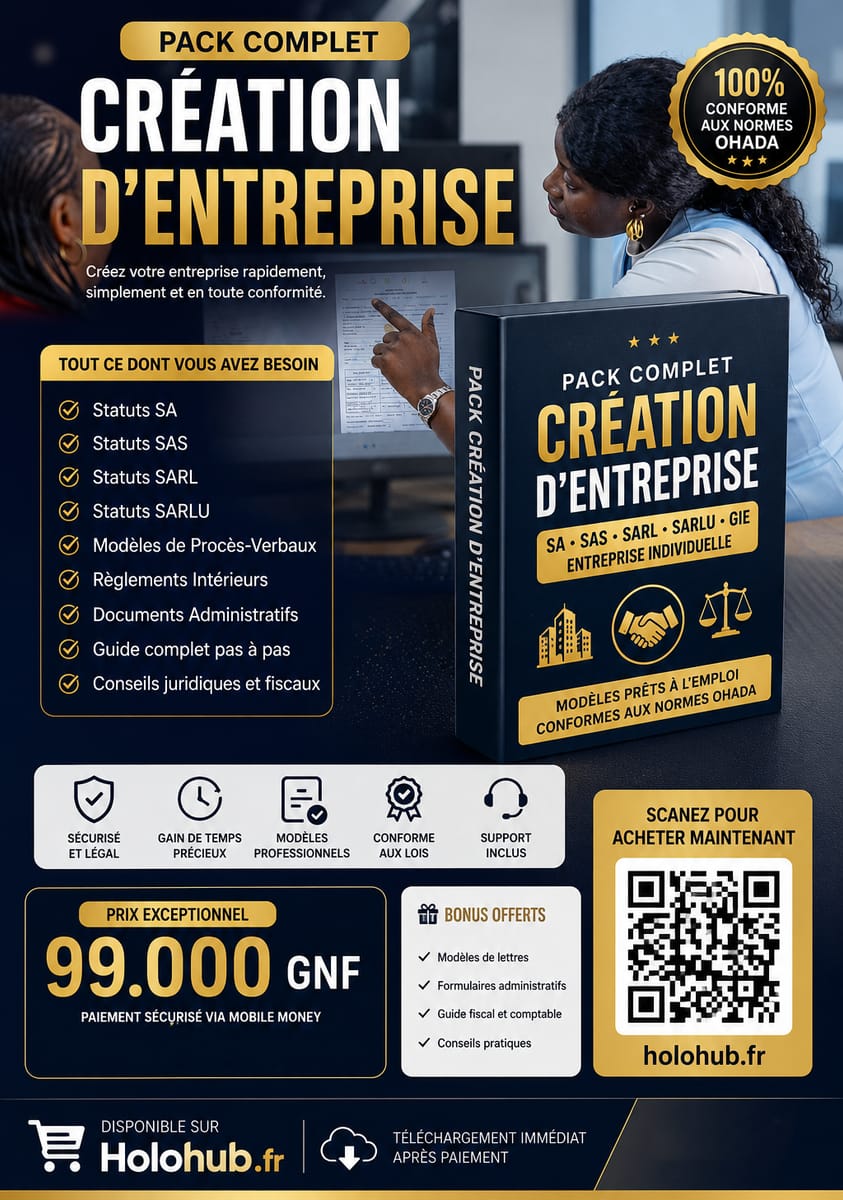 Les DOCUMENTS et Statuts pour CREER votre ENTREPRISE en GUINEE